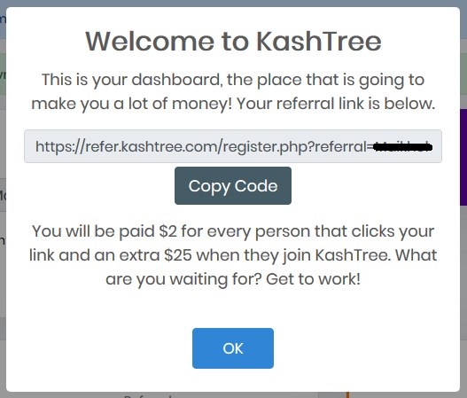 KashTree Welcome Message