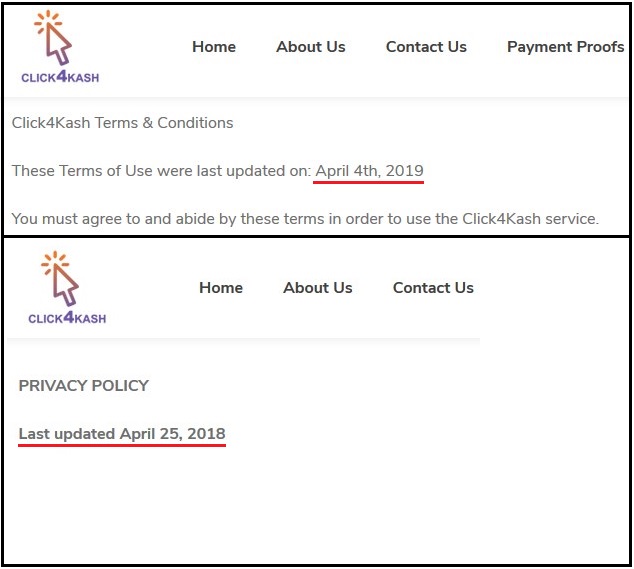 Click4Kash Privacy policy