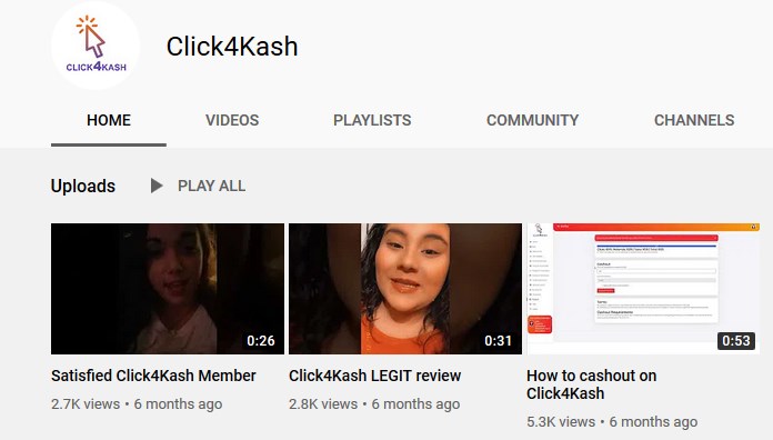 Click4Kash Youtube Channel