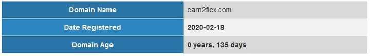 Earn2Flex Domain Age