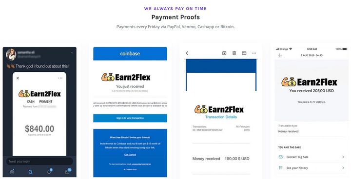 Earn2Flex Fake Testimonials
