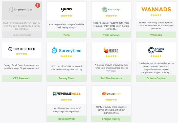 GetPaidTo Survey Providers