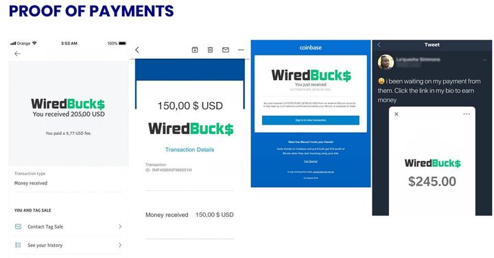 WiredBucks Fake Payment Proofs