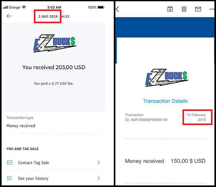 EZ Bucks Fake Payments