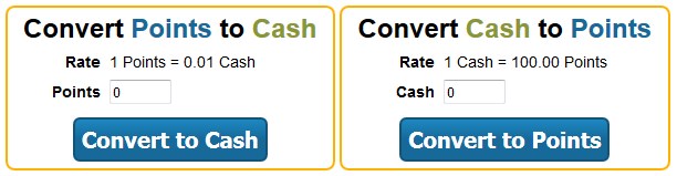 RewardingWays Cash and points Converter