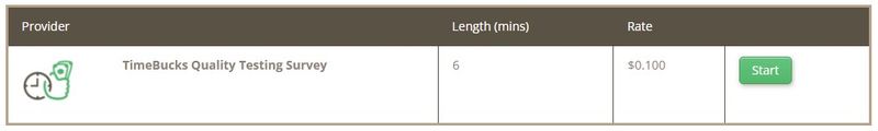 Timebucks Quality Testing Survey