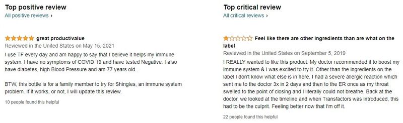 Amazon Reviews for 4Life immune booster