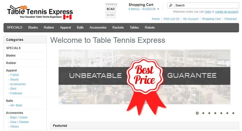 Table Tennis Express Affiliate Program