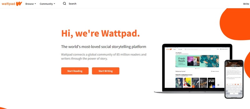 wattpad frontpage